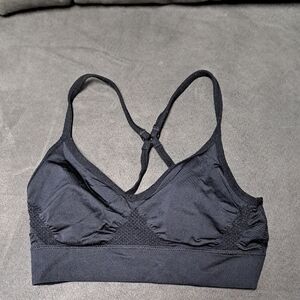 Black Nike Pullover Sports Bra with Racerback and Wide Band